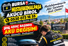 Mustafakemalpaşa Akücü – Araç Başında Akü Servisi